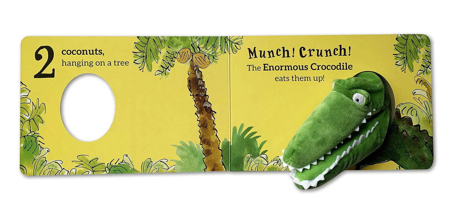 The Enormous Crocodile’s Finger Puppet Book, Roald Dahl, Board Book for Kids 0+, English Language