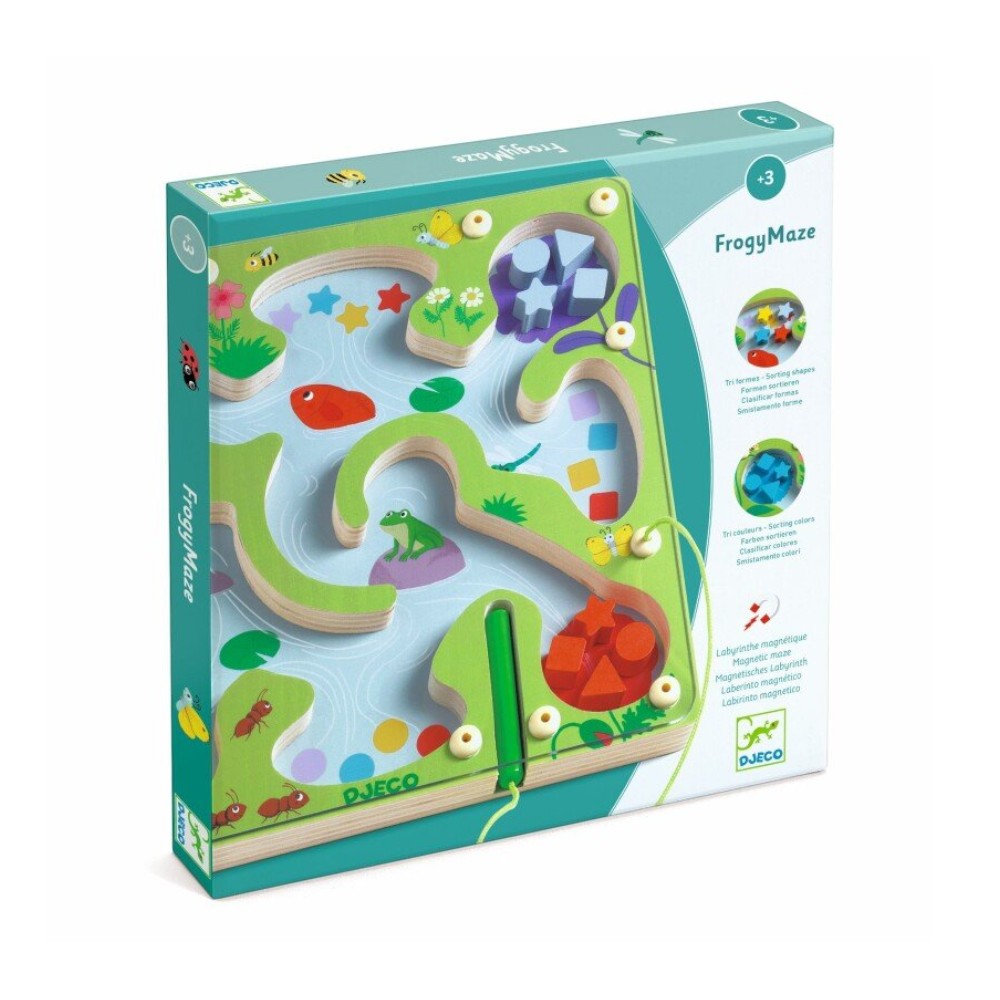 Educational wooden games: FrogyMaze, Djeco