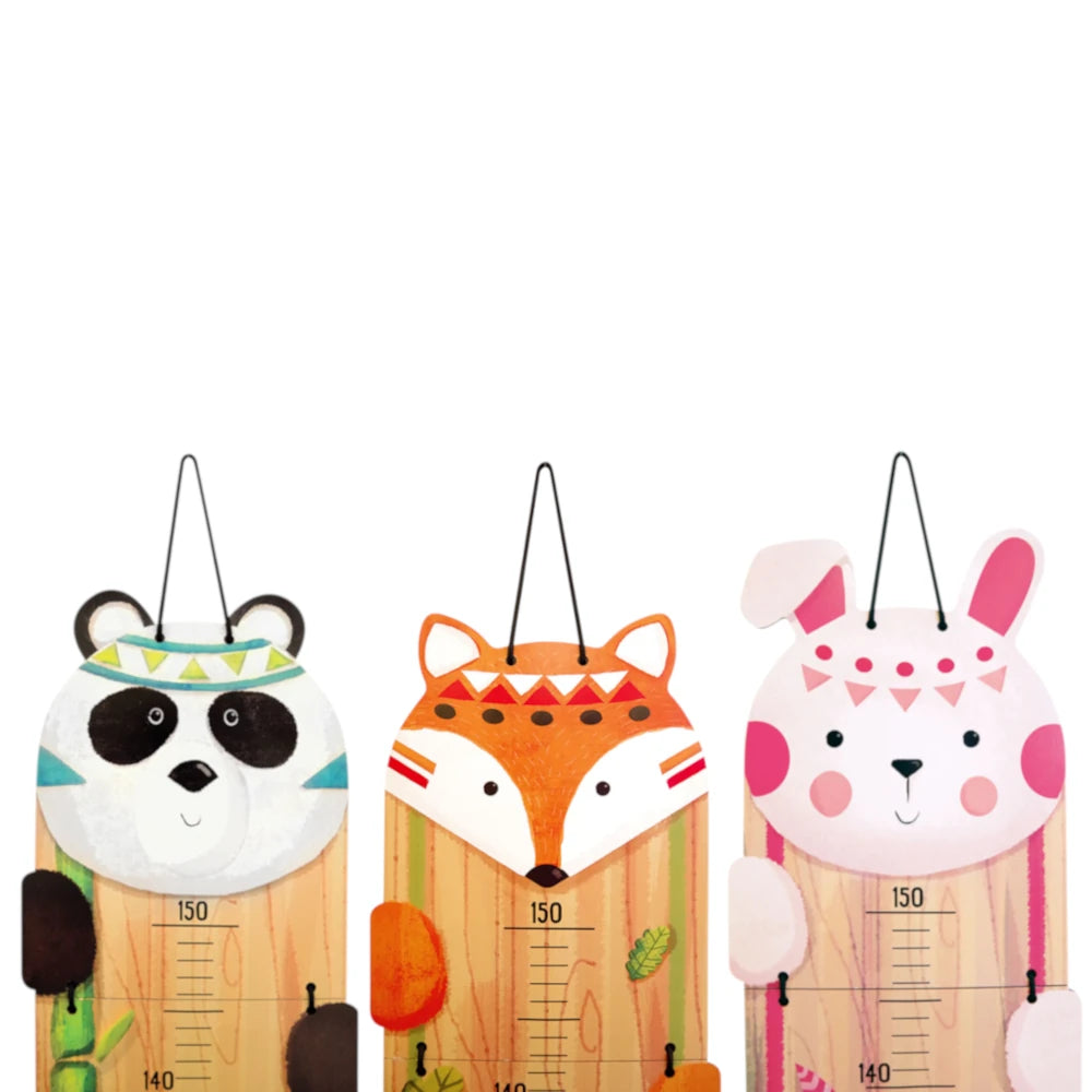 Childrens Indianimals, Growth Chart, Choose 1 of 3 Design