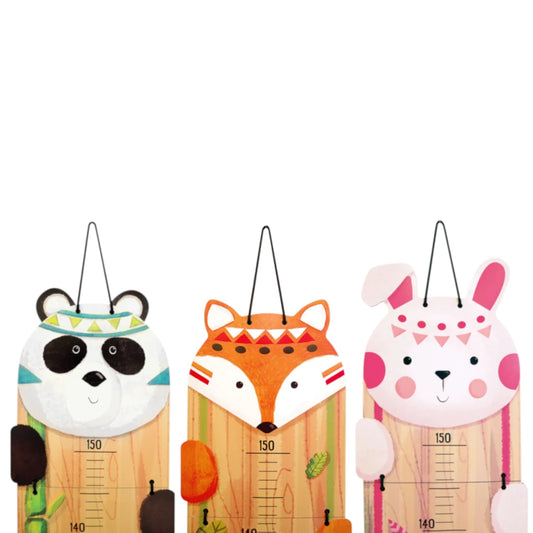 Childrens Indianimals, Growth Chart, Choose 1 of 3 Design