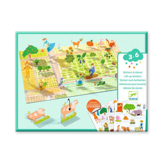 Lift-up stickers: Farm, Djeco