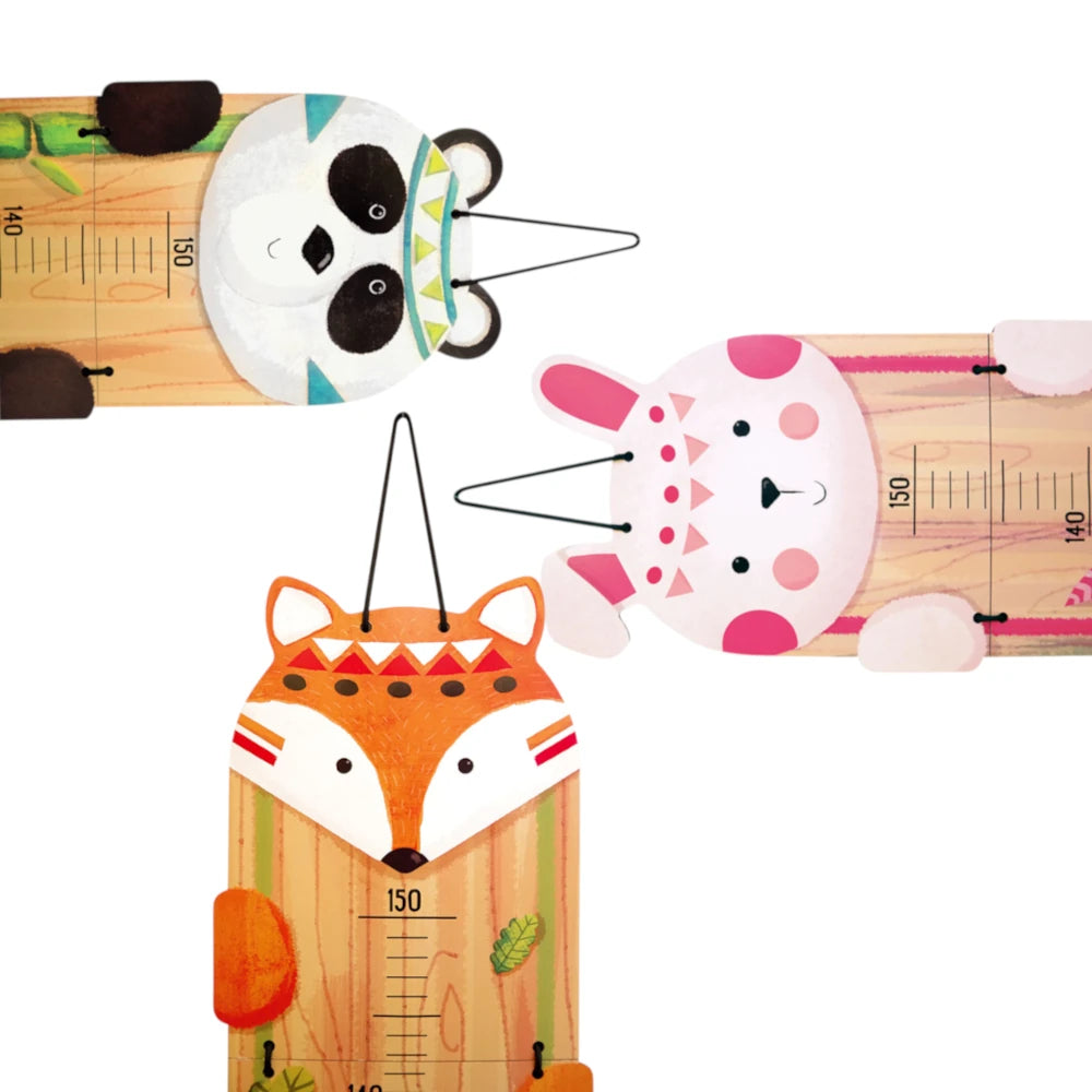 Childrens Indianimals, Growth Chart, Choose 1 of 3 Design