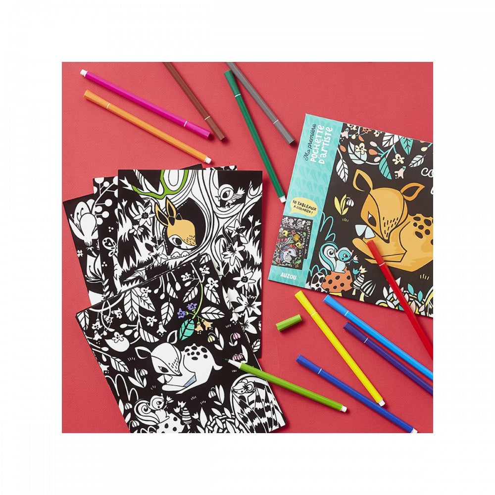 Velvet Felt Art Picture Colouring Set: Spring, AUZOU