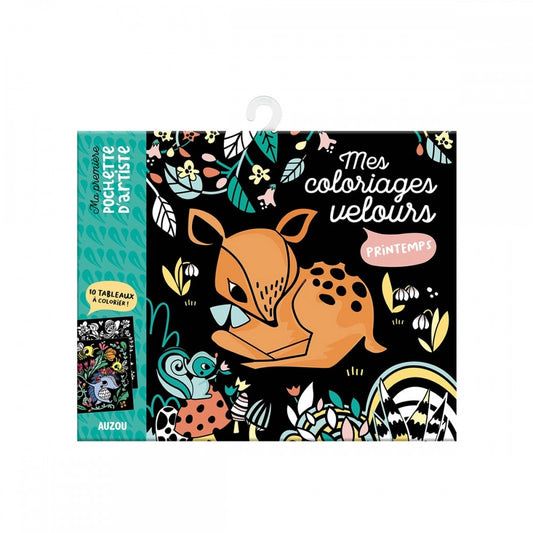 Velvet Felt Art Picture Colouring Set: Spring, AUZOU