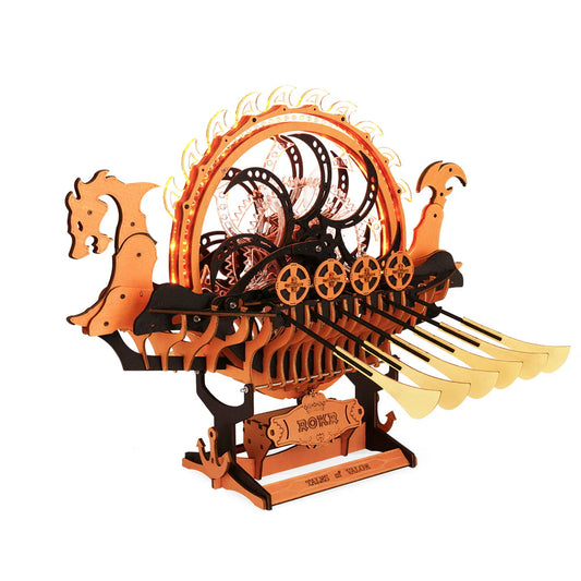 Mechanical 3D Wooden Puzzle: Viking Dragon Ship LK802, ROKR