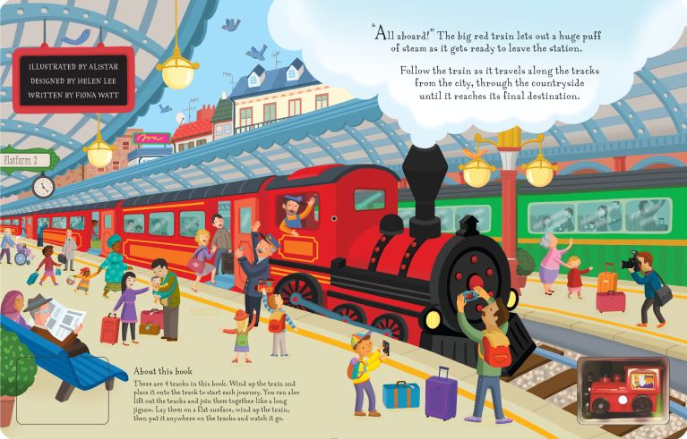Book and toy: Wind-Up Train, Usborne
