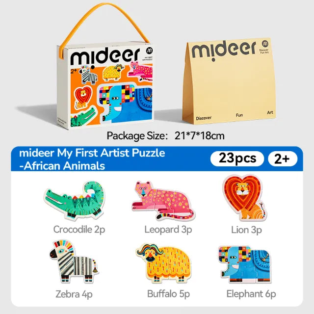 African Animals, My First Artist Puzzle for Kids 2+, 23 pcs