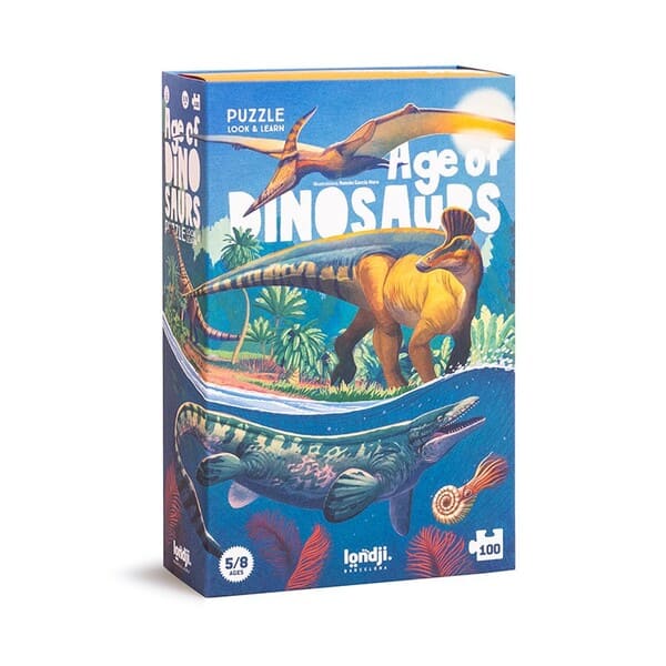 Look and Learn Puzzle 100 pcs: Age of Dinosaurs, LONDJI