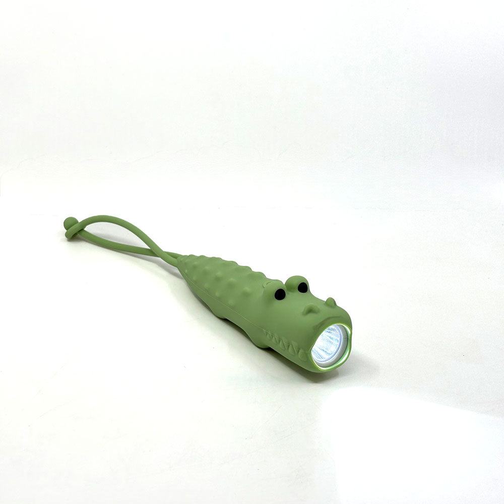 Silicone LED Flashlight USB Rechargeable: Alligator, TS Collection