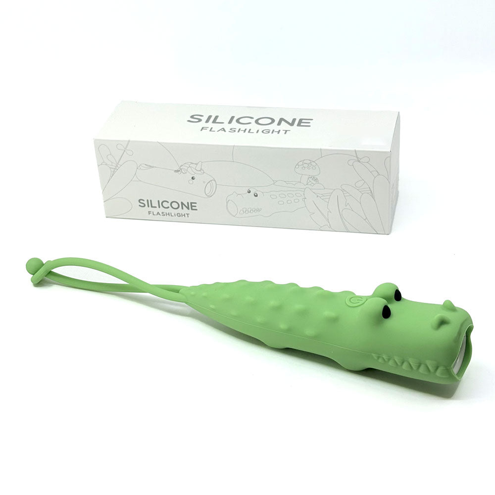 Silicone LED Flashlight USB Rechargeable: Alligator, TS Collection