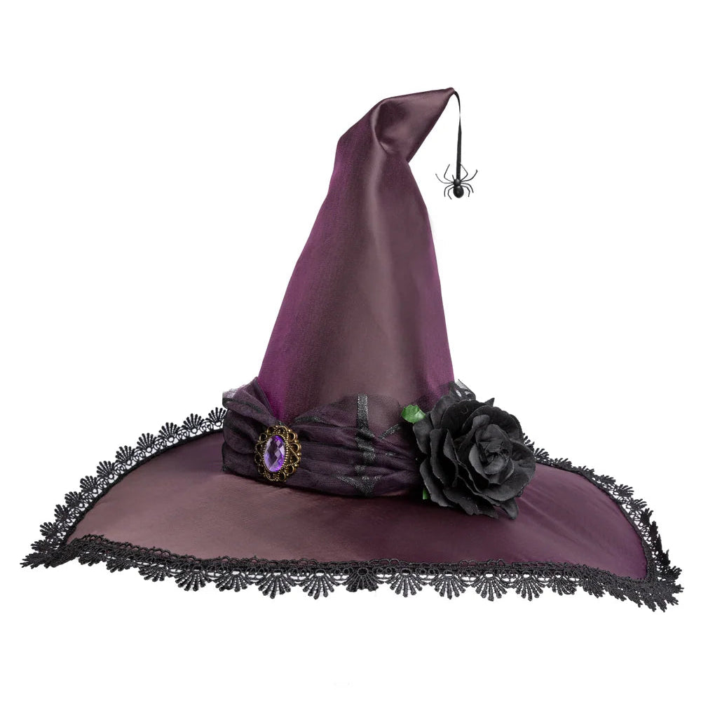 Amethyst the Spider Witch: Hat For Kids 3+, Halloween Witch Accessory