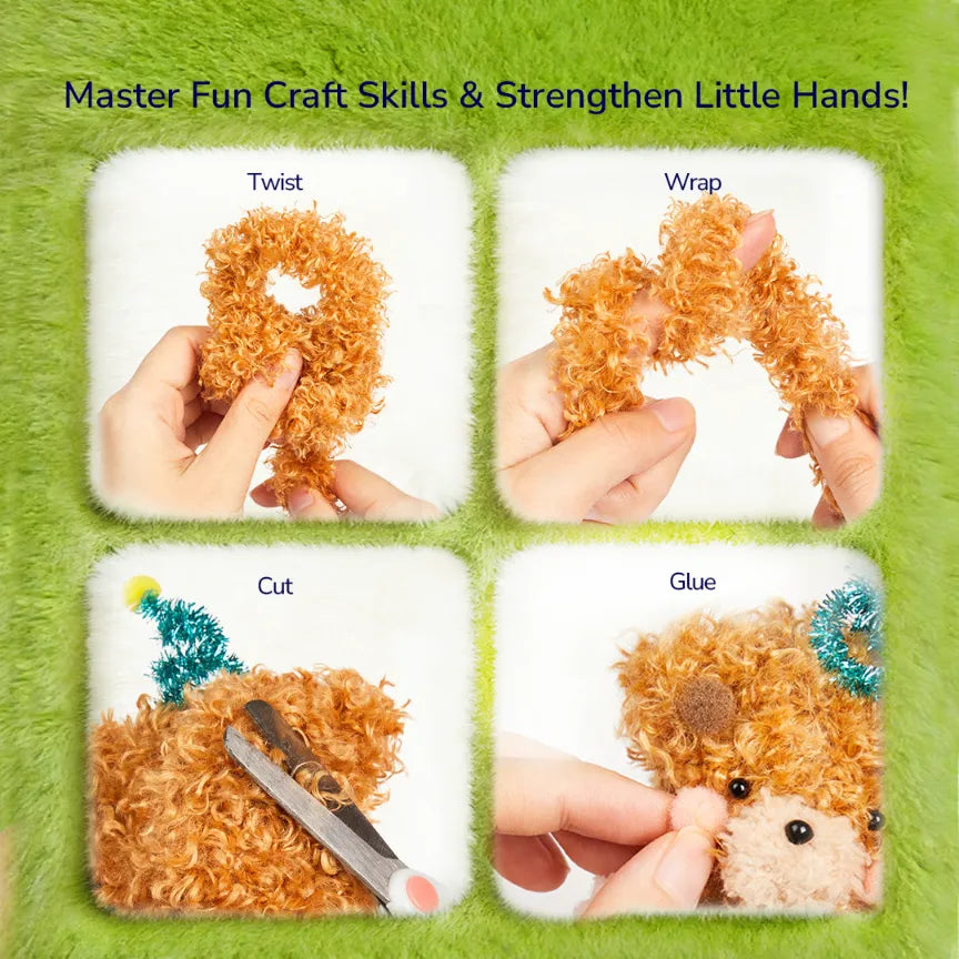 Animal Party, Chenille Stem Craft Kit for Kids 8+