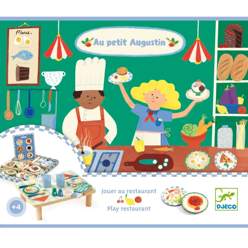 Au Petit Augustin Restaurant, Pretend Play Set For Kids 4+