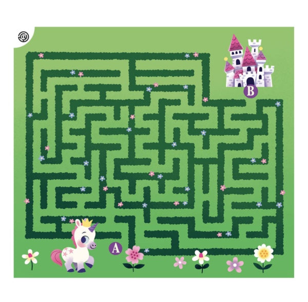 20 Games Unicorns, Games Pouch, 6+, Reusable Puzzle Activities With Erasable Pen