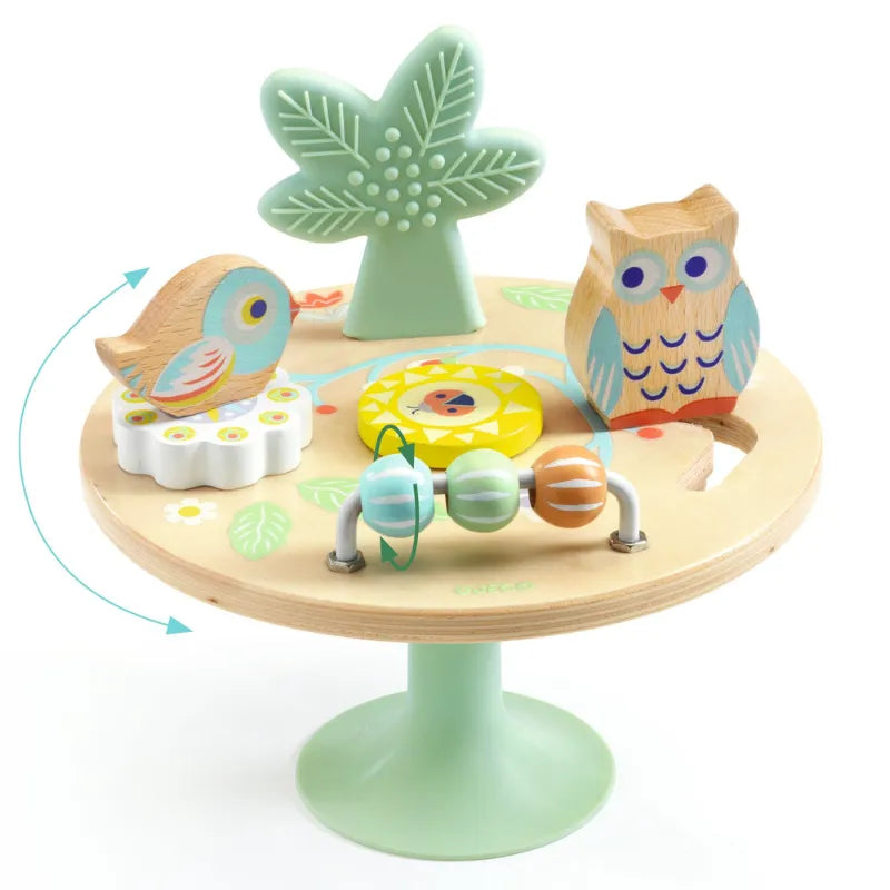 BabyMolti Owl, Wooden Suction Cup Fine Motor Toy For Kids 12 Months+