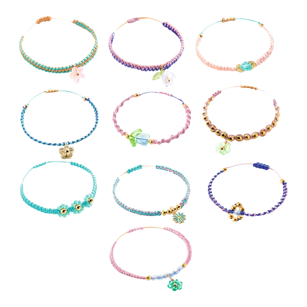 DIY Jewelry Kit 8+: Majuscules Bead Weaving Bracelets, Djeco