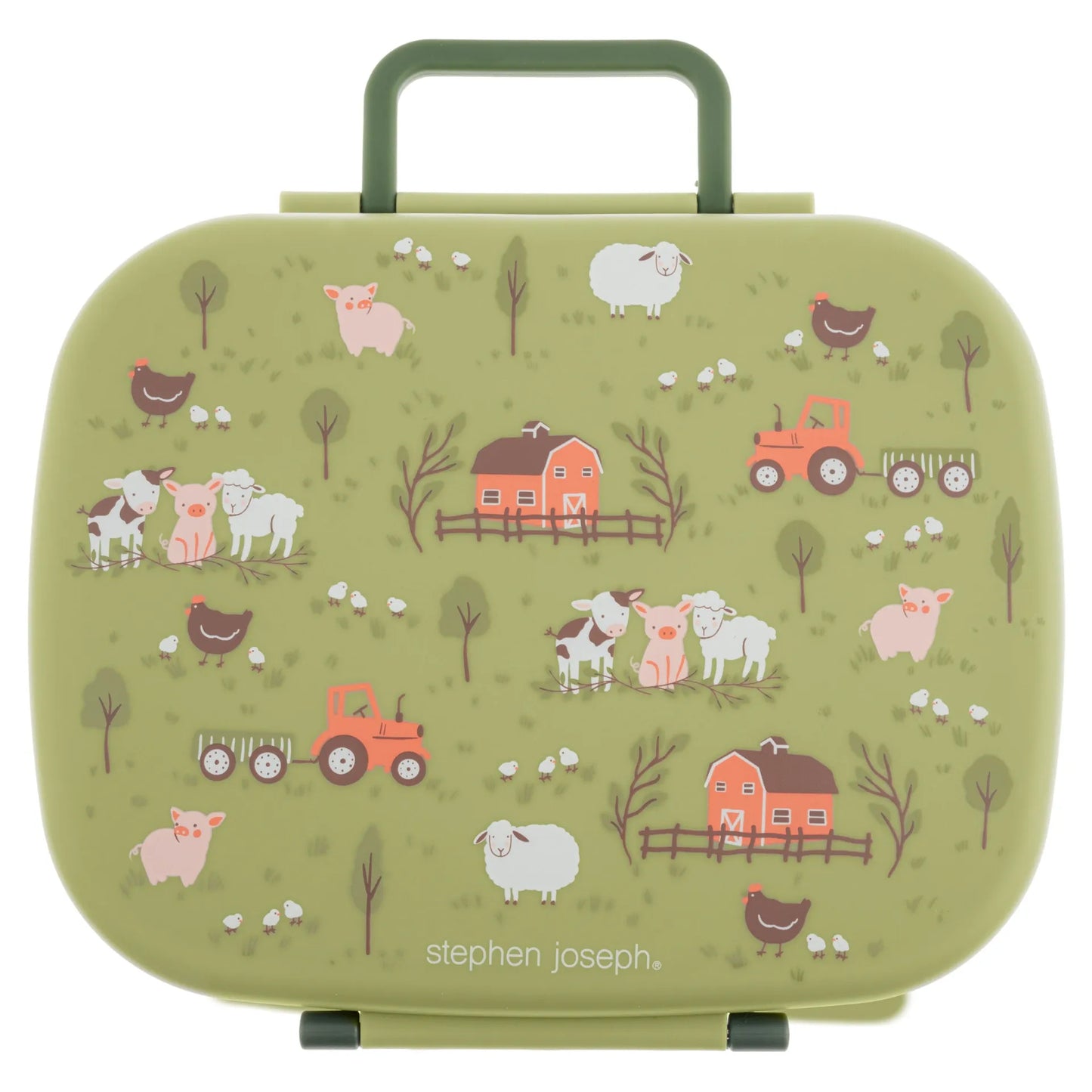 Bento Box with Removable Tray Farm: 5-Compartment Lunch Bento Box. For Kids 3+