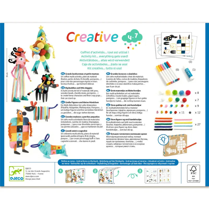 Big Buddies And Little Doggies, Creative Activity Kit For Kids 4+