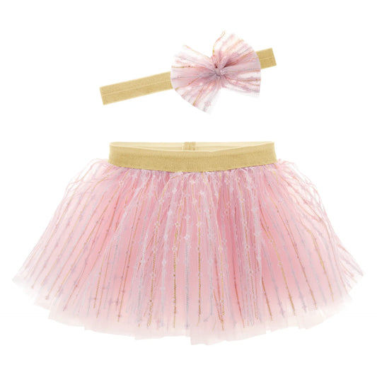Big Sister Tutu & Headband Set Rose Pink: Tulle Tutu & Headband Dress-Up Set. For Kids 3+