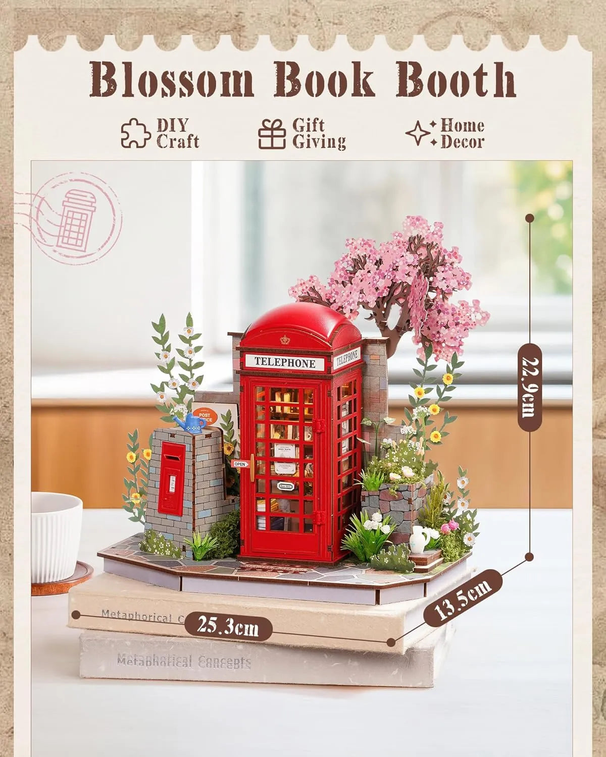 3D Wooden Puzzle: Blossom Book Booth TGS05, Rolife