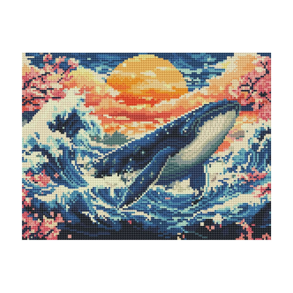 Blue whale: Diamond painting, Brushme