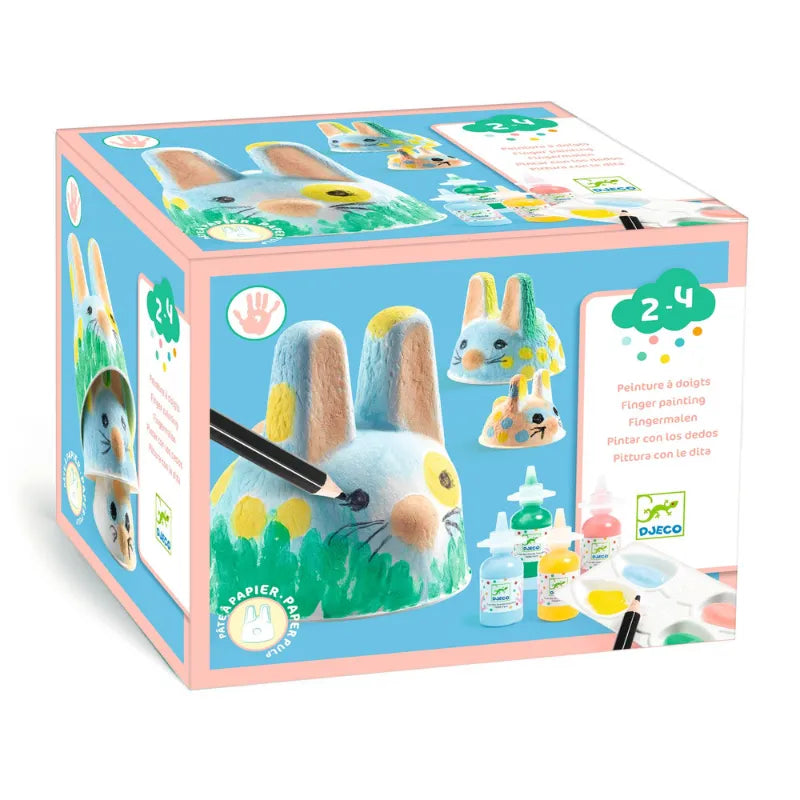 Bunny Trio, Finger Painting Set For Kids 18 Months+