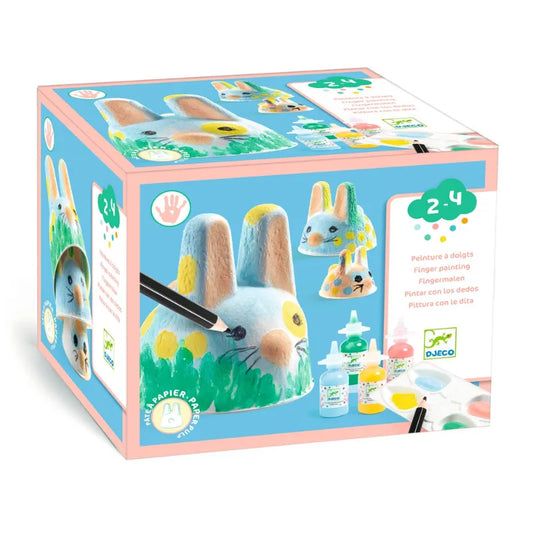Bunny Trio, Finger Painting Set For Kids 18 Months+