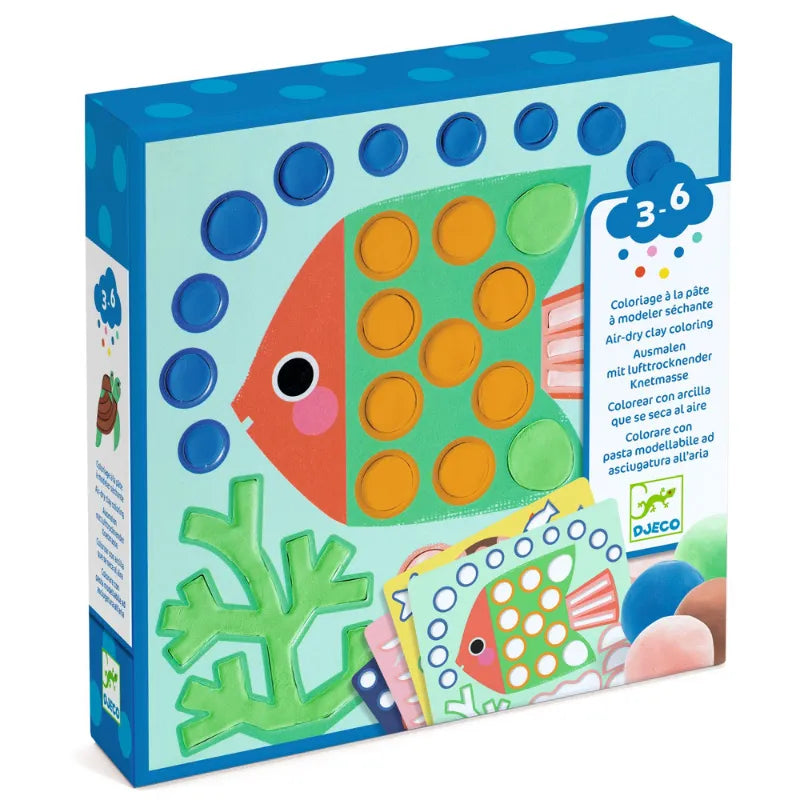 Cheeky Underwater, Air-Dry Clay Colouring Set For Kids 3+