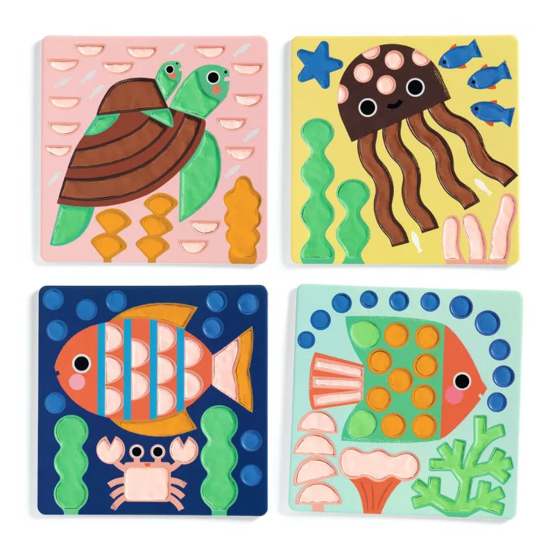 Cheeky Underwater, Air-Dry Clay Colouring Set For Kids 3+