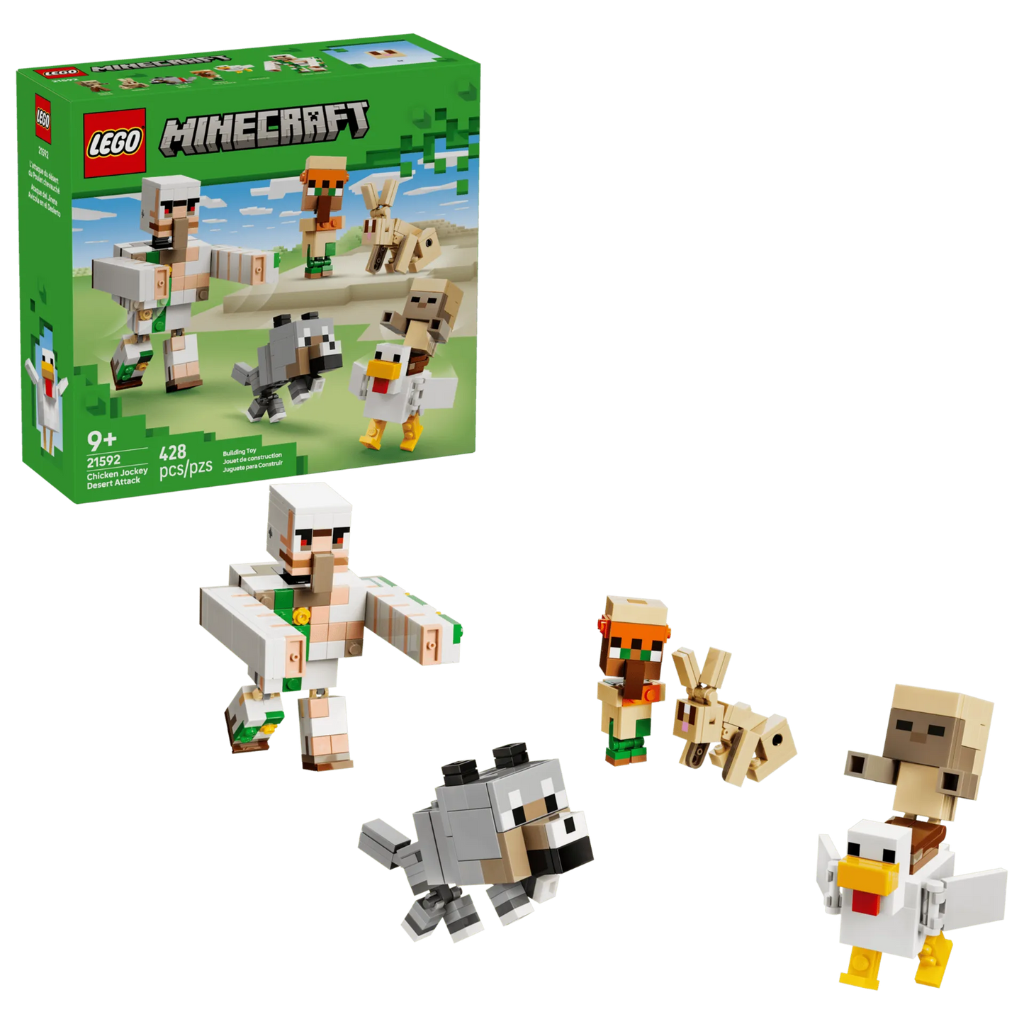 Chicken Jockey Desert Attack 21592, Lego Minecraft