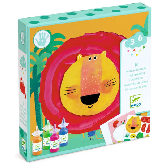 Crazy Animals, Finger Painting Set For Kids 3+