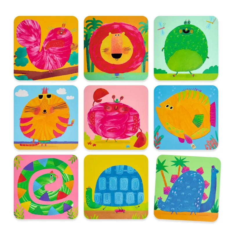 Crazy Animals, Finger Painting Set For Kids 3+
