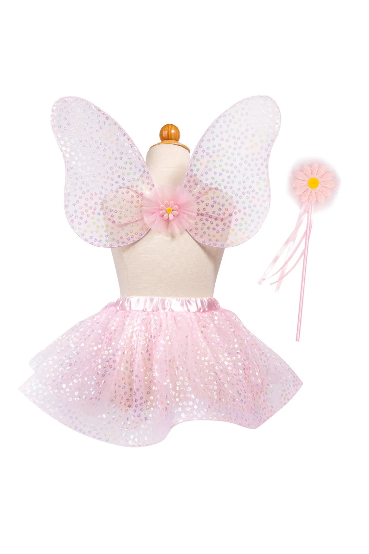 Crazy For Daisies, Tutu, Wand And Wings Costume Set For Kids 3+
