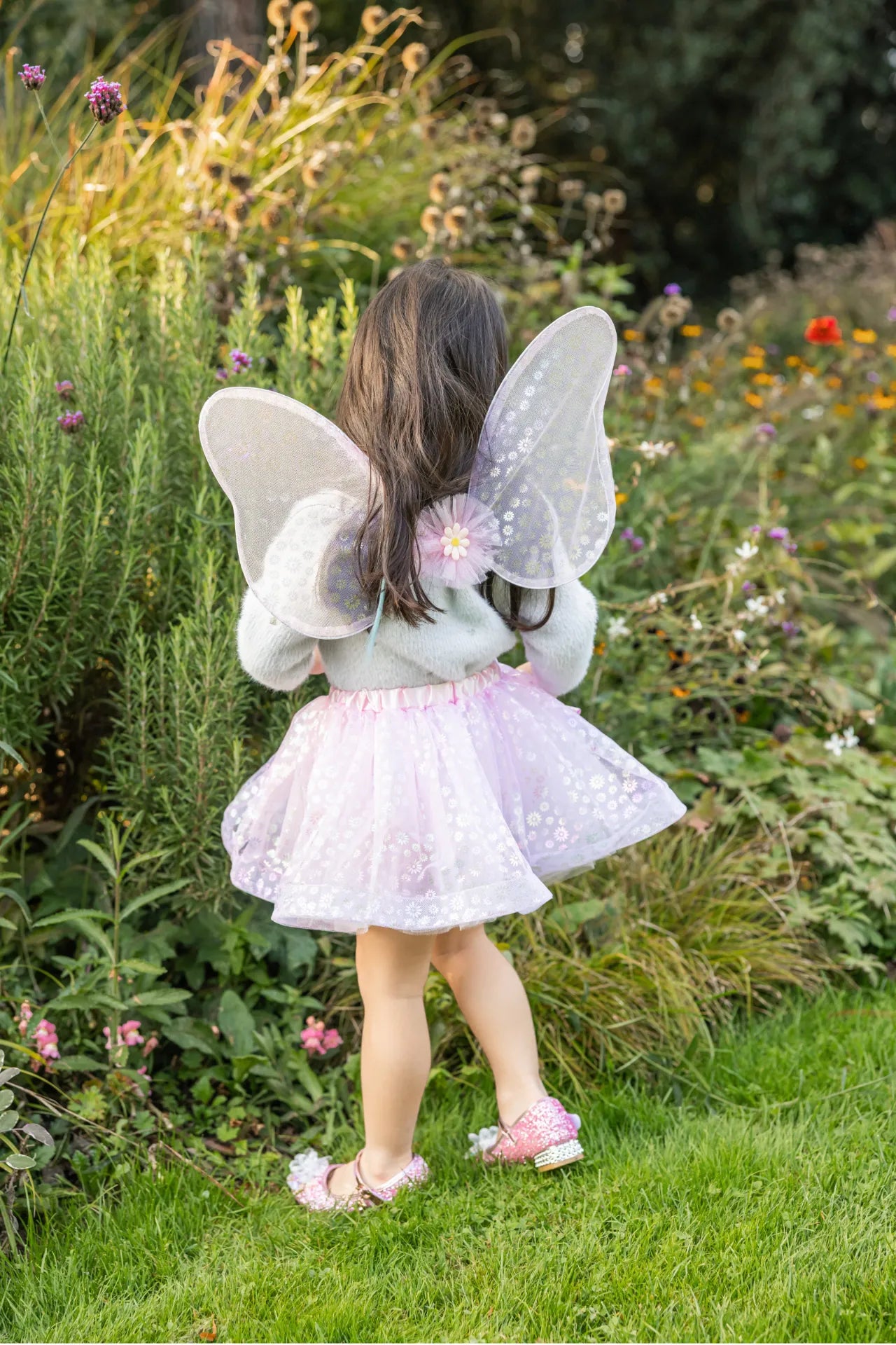 Crazy For Daisies, Tutu, Wand And Wings Costume Set For Kids 3+