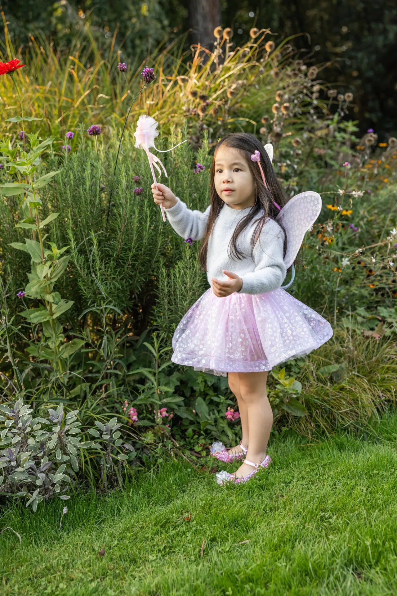 Crazy For Daisies, Tutu, Wand And Wings Costume Set For Kids 3+