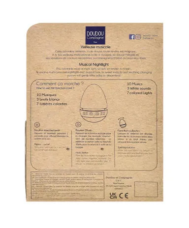 Culbuto Rabbit, Musical Night Light for Newborns, Choose 1 of 3 Colours