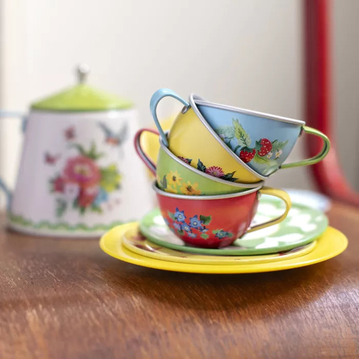 Metal Tea Set La Grande Famille, Moulin Roty