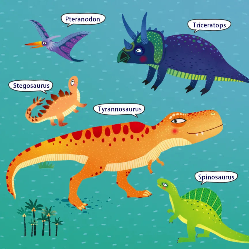 Dinosaur Age, Portable Gift Puzzle for Kids, 100 Pieces
