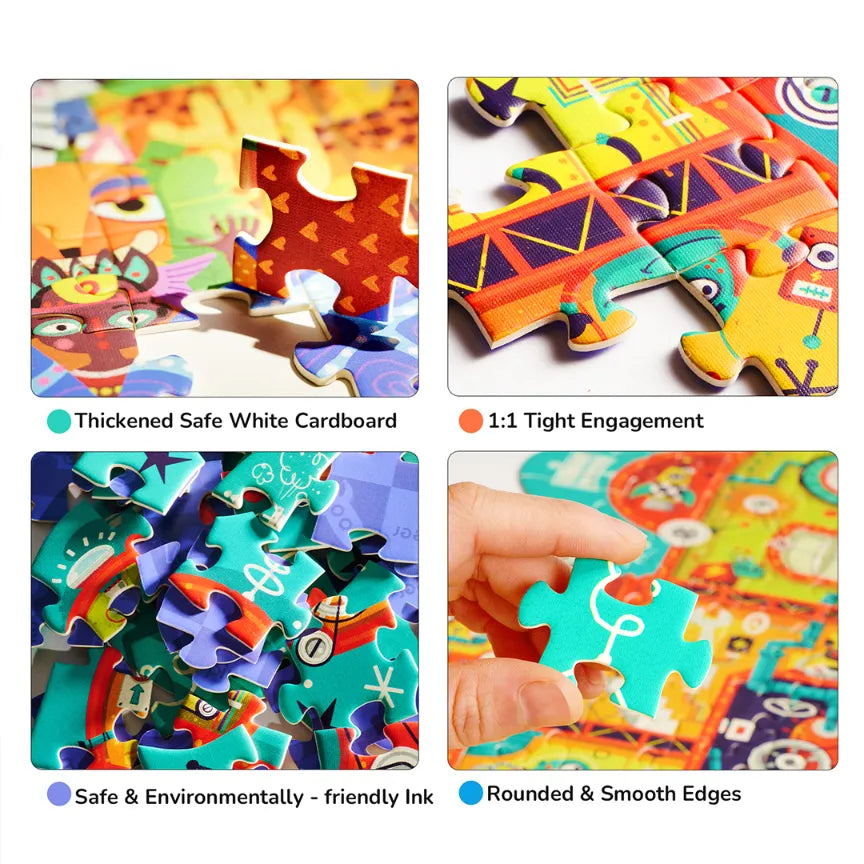 Dinosaur World, Shaped Artist Puzzle for Kids, 280 Pieces