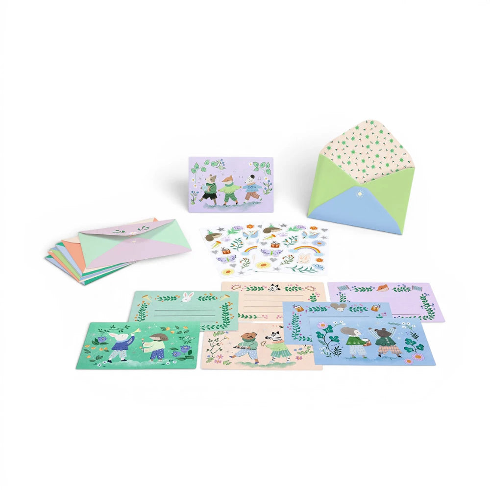 Invitations-greeting cards: Animal Fanfare Letter Box, Djeco