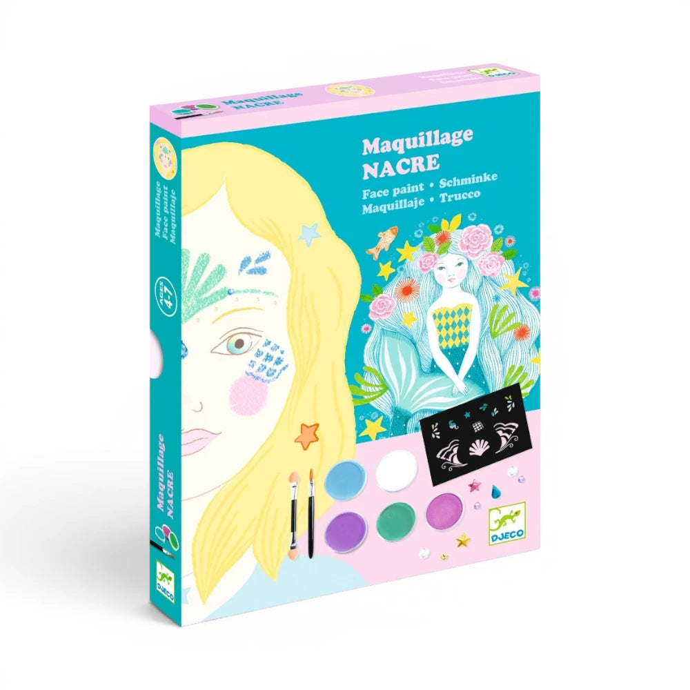 Makeup set with stencils and stickers: Mermaid, Djeco