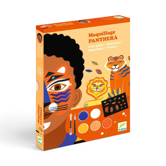 Makeup set with stencils and stickers: Panthera, Djeco