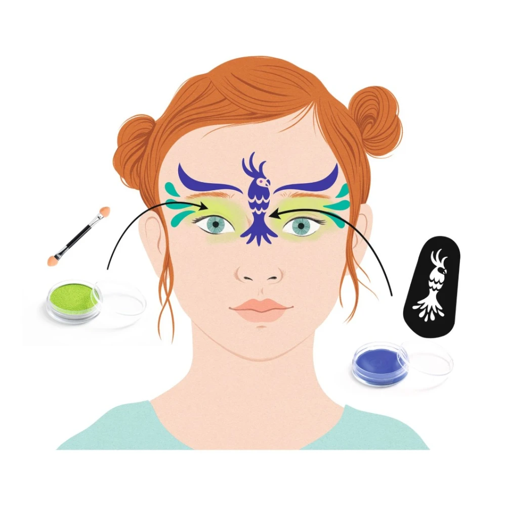 Makeup set with stencils and stickers: Rio de Janeiro, Djeco