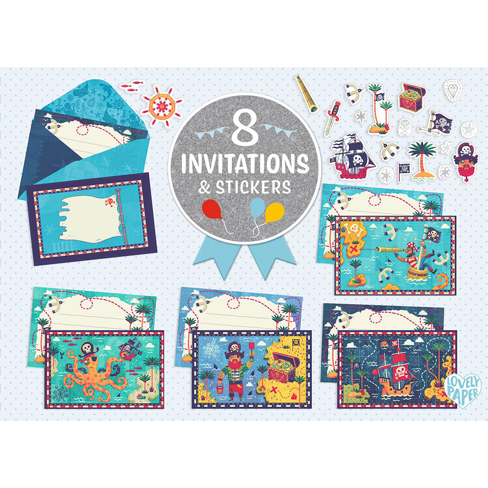 Djeco Invitations-Greeting cards "All aboard"