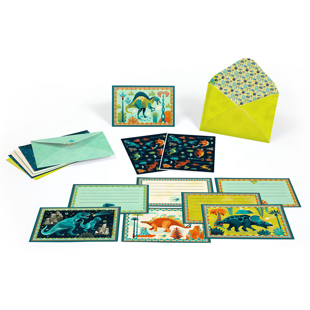 Djeco Invitations-Greeting cards "Dino Rock!"