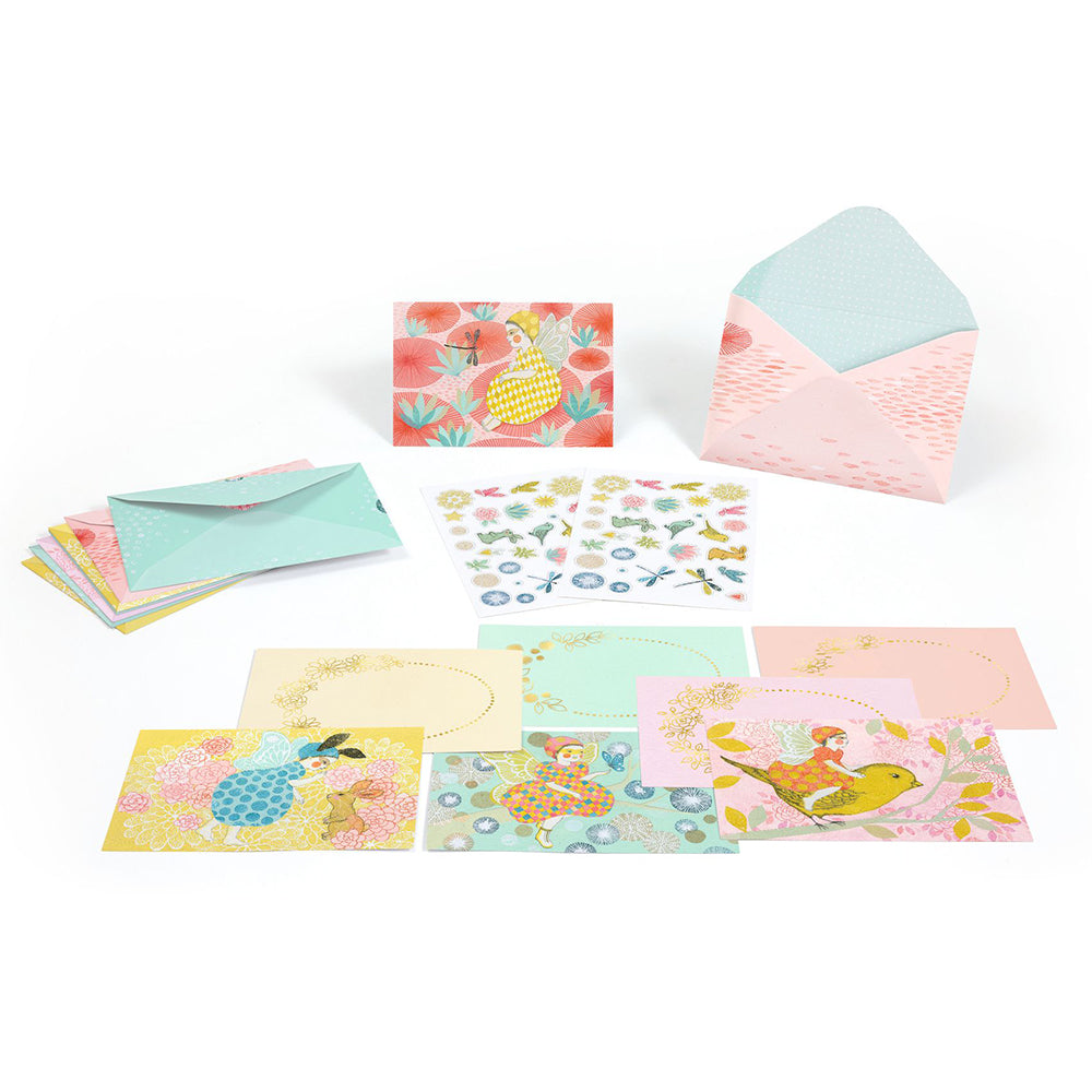 Djeco Invitations-Greeting cards "Fairies"