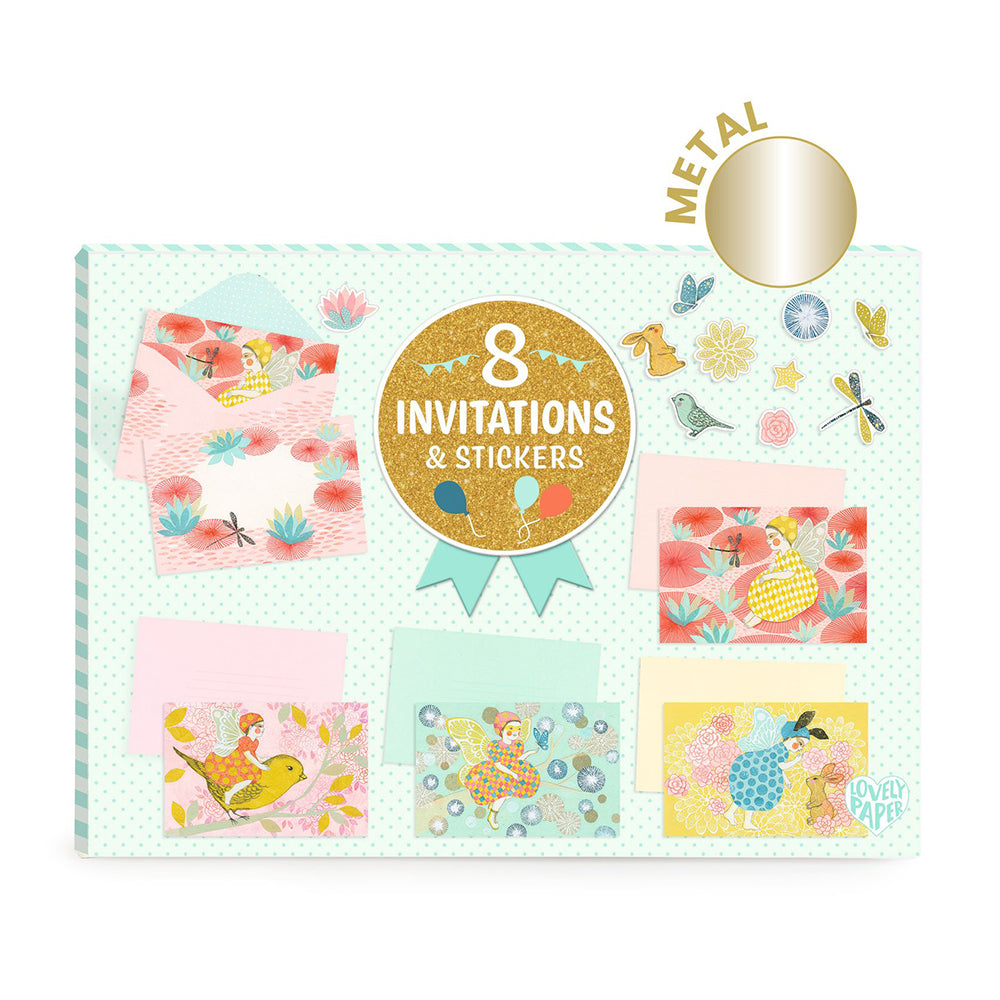 Djeco Invitations-Greeting cards "Fairies"