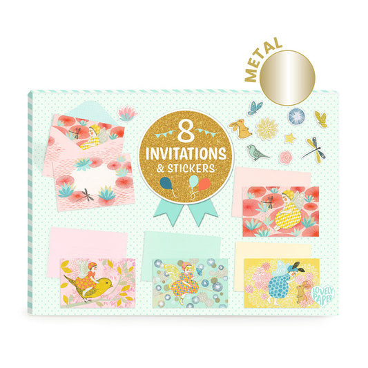 Djeco Invitations-Greeting cards "Fairies"