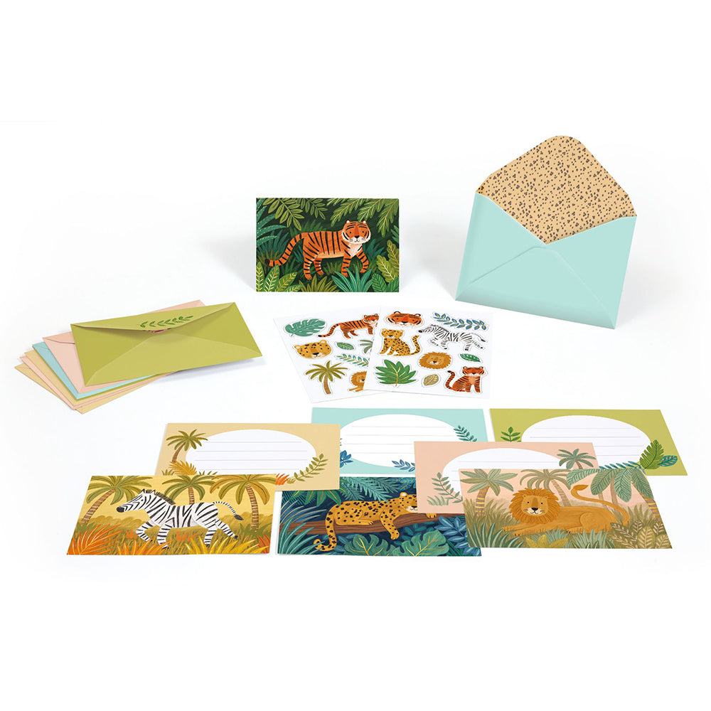 Djeco Invitations-Greeting cards "Jungle Animals"