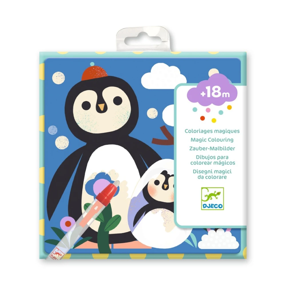 I paint with a water marker: Peekaboo! Baby animals around the world, Djeco